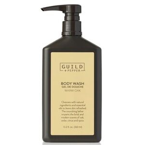 GUILD+PEPPER SHOWER GEL, WARM OAK SCENT / 12.2 oz